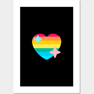 GAY PRIDE TWITTER HEART EMOJI Posters and Art